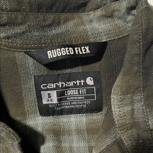 Carhartt Olive Plaid Rugged Flex Shirt - Picture 2 of 2